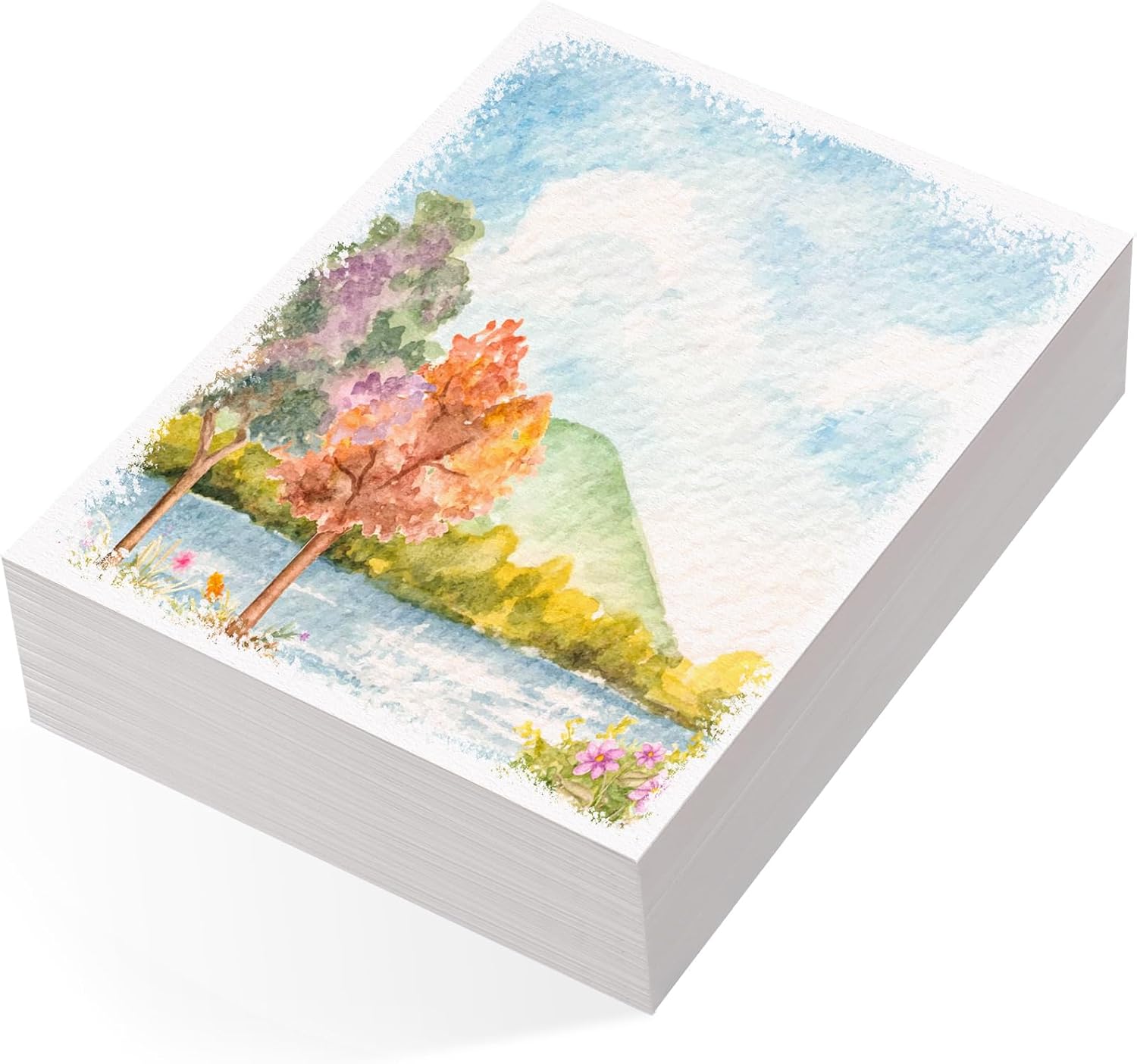80 Sheets Watercolor Paper Bulk, 110 lb/230 GSM Cold Press Paper White Water Color Paper for Kids Child Students Adults Artists Drawing Wedding Gift Cards(5 x 7 Inch)
