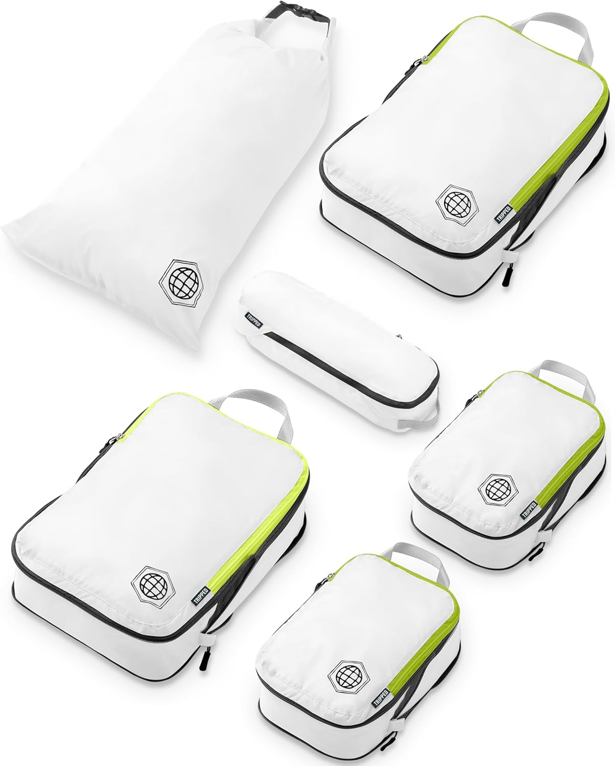Compression Packing Cubes Set for Carryon Travel-Lightweight Durable Luggage Organizer Bags