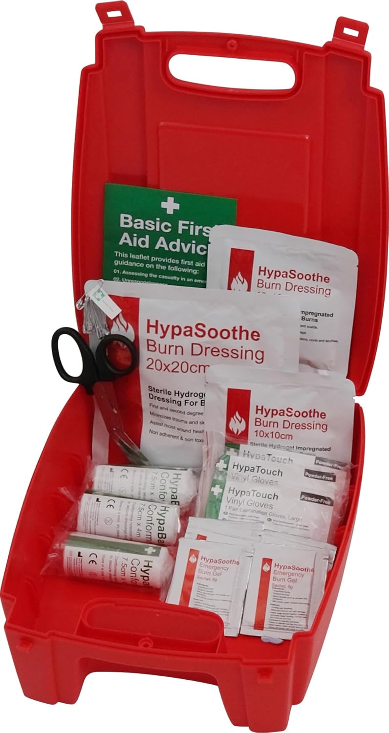 Safety First Aid Group Evolution HypaSoothe Burns First Aid Kit, Medium - Fully Stocked