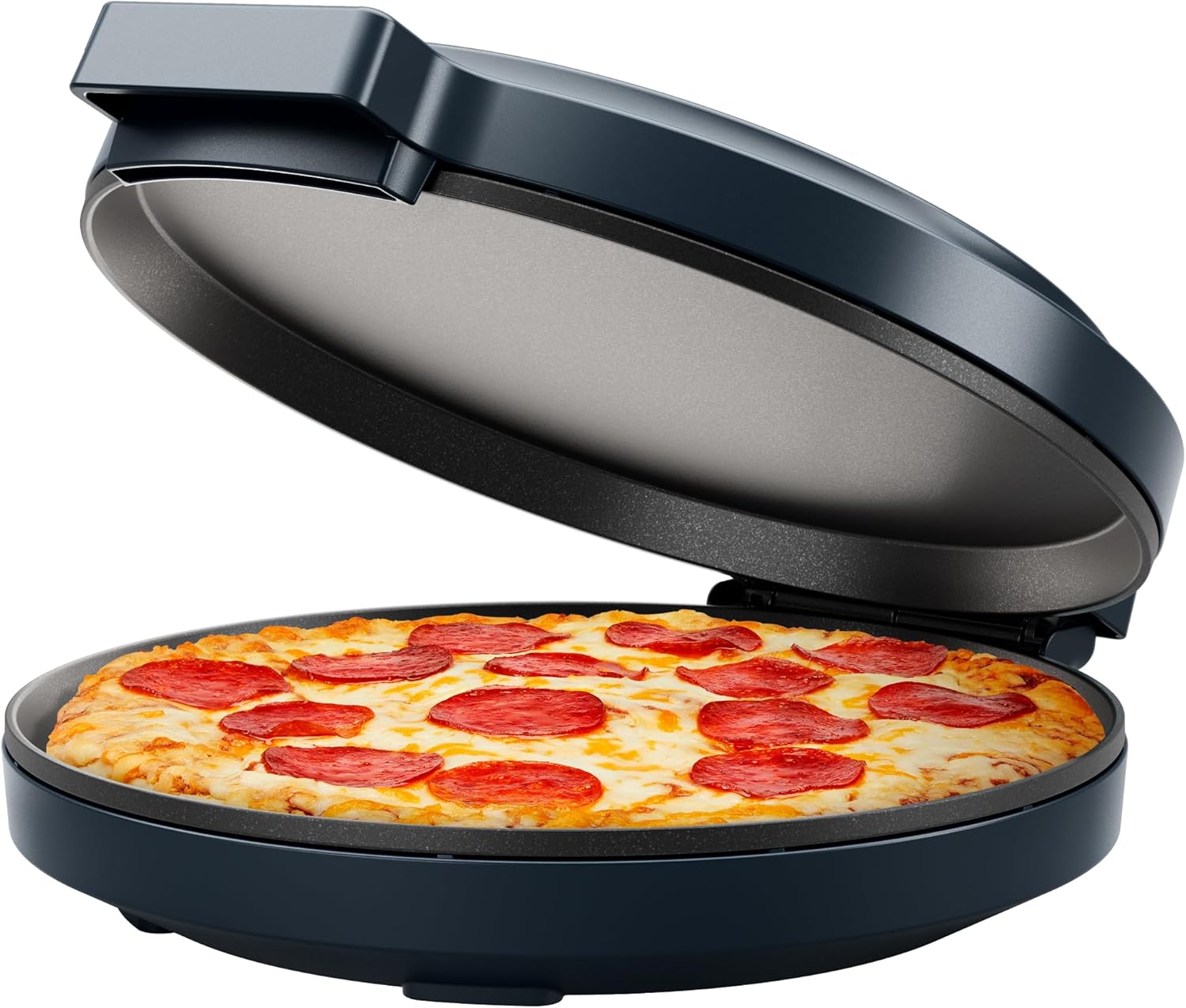 Chefman Everything Maker, 30cm Pizza Oven, Omelette Maker Non Stick Pan, 1570W, 220C High Heat, Digital Cookbook Included, LED Power Indicator Lights and Vertical Storage