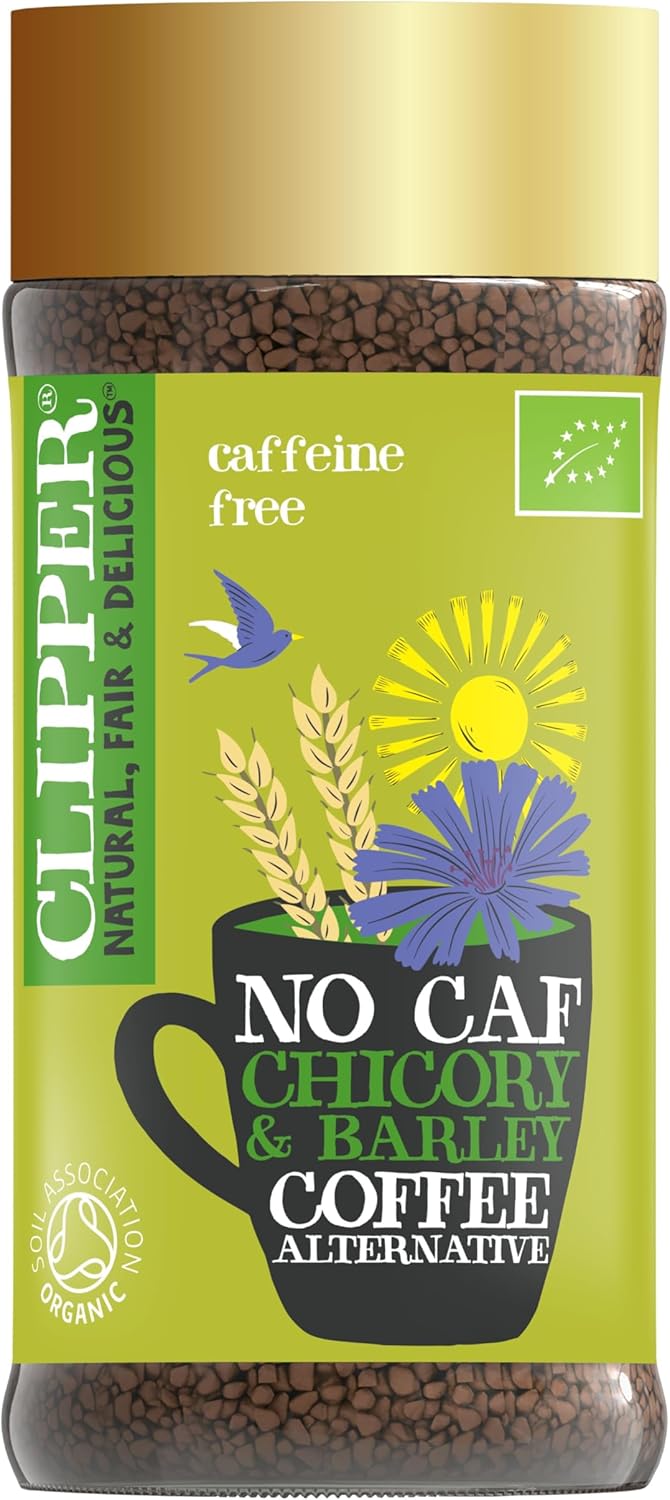 Clipper Organic Instant Coffee Alternative 100g | Rich & Full-Bodied | Caffeine Free | Barley & Chicory | Smooth, Roasted Flavour | Just like coffee | Suitable for Vegetarians and Vegans