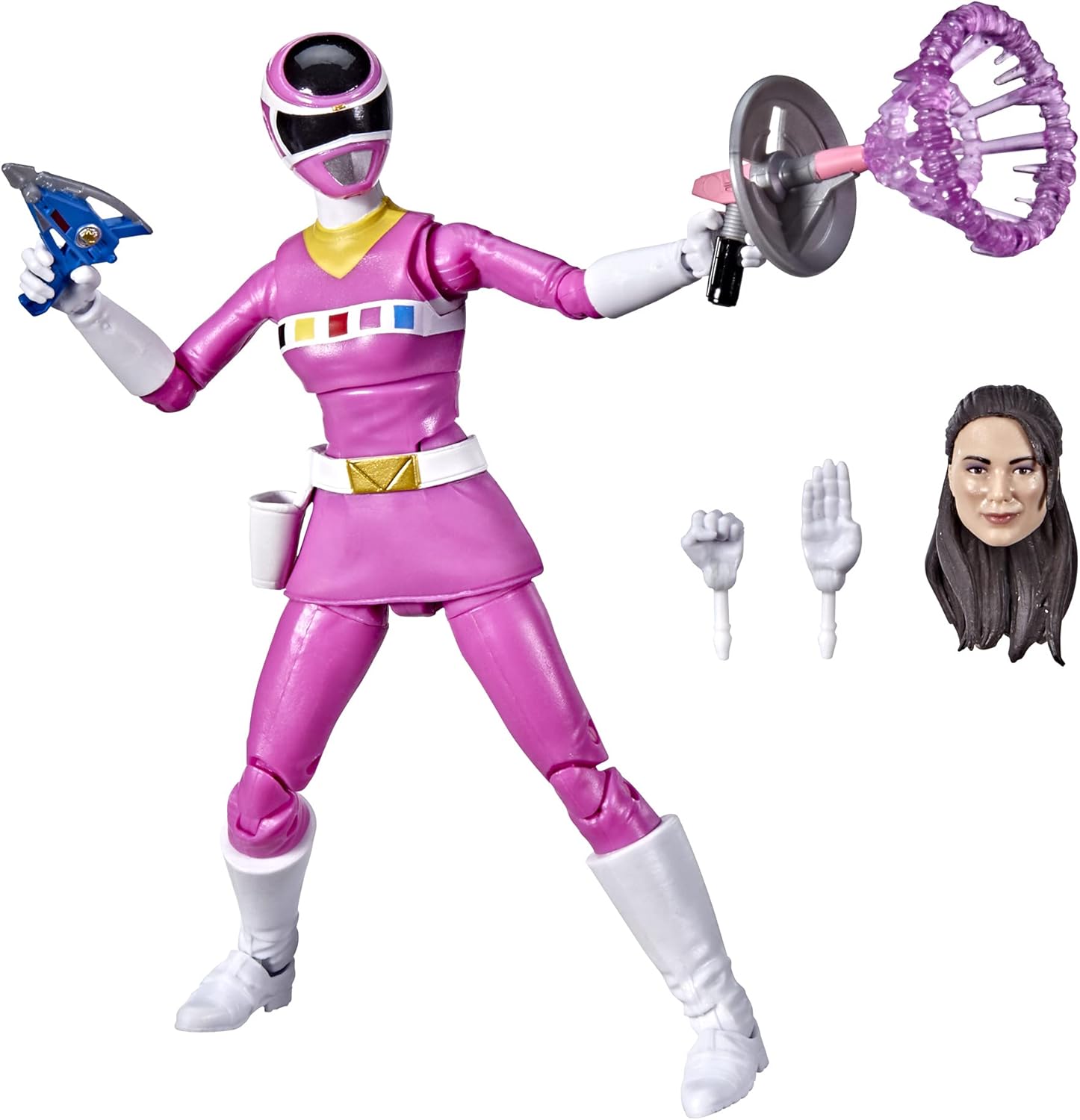 Power Rangers Lightning Collection in Space Pink Ranger 6-Inch Premium Collectible Action Figure Toy with Accessories, Kids Ages 4 and Up