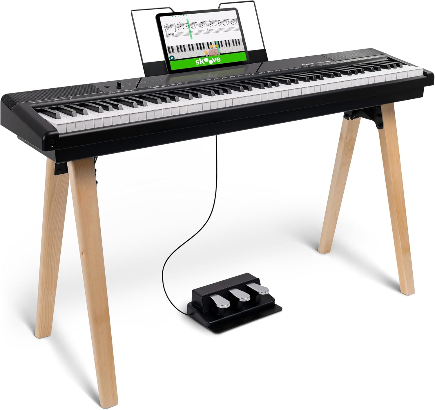Alesis Recital Home Digital Piano 88-Key with Graded Hammer-Action, Black
