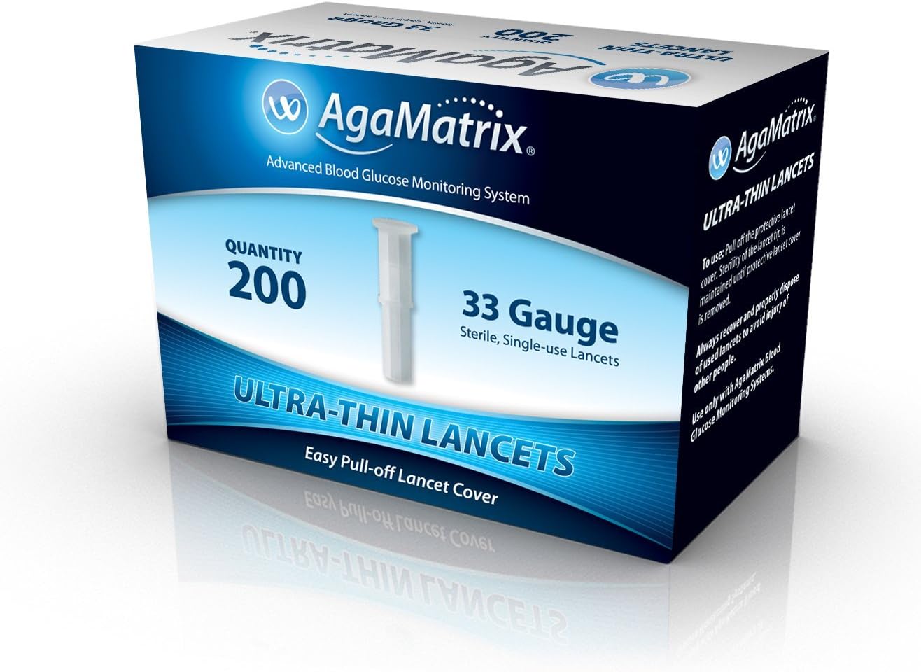 AgaMatrix Ultrathin Lancets 33G 200 Pack