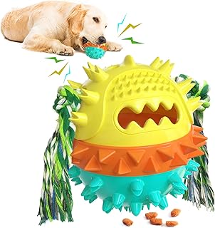 Carllg Dog Toys for Aggressive Chewers, Treat Dispensing Dog Toys, Durable Puzzle Balls Puppy Chew Toys for Teething, Dog Enrichment Toys for Medium and Large Breed