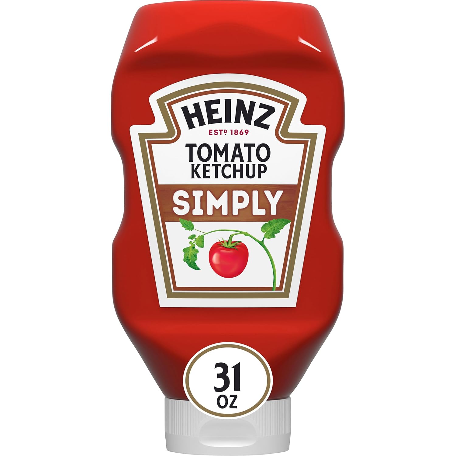 Heinz Simply Tomato Ketchup with No Artificial Sweeteners, 31 oz Bottle