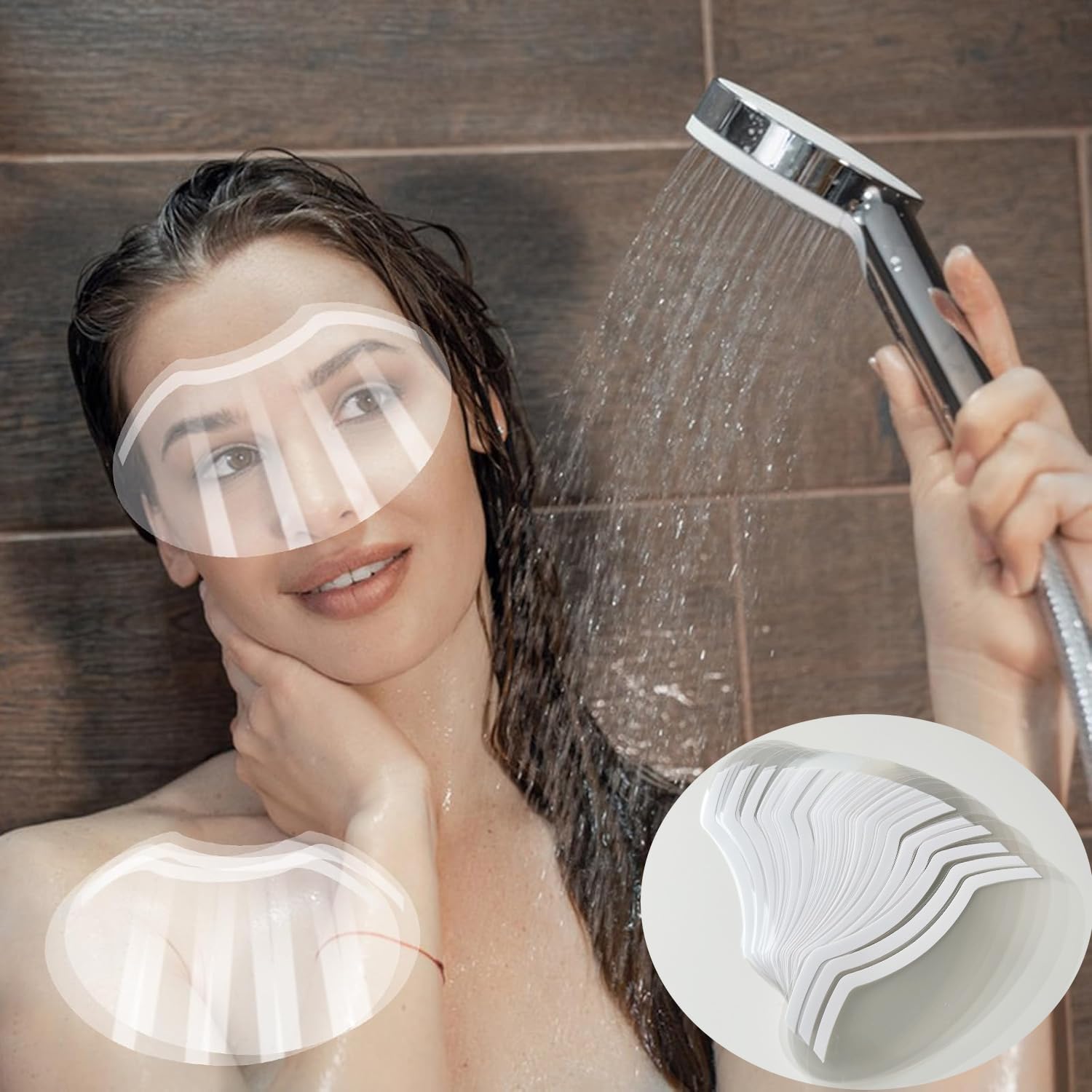 HUXILI 30 Pcs Shower Face Eye Shield After Surgery，Disposable Clear Plastic Eye Shield for Showering， Haircut Hairspray, Shower Visor for Adults Lash Aftercare for Salon Supplies Eyelash Extensions