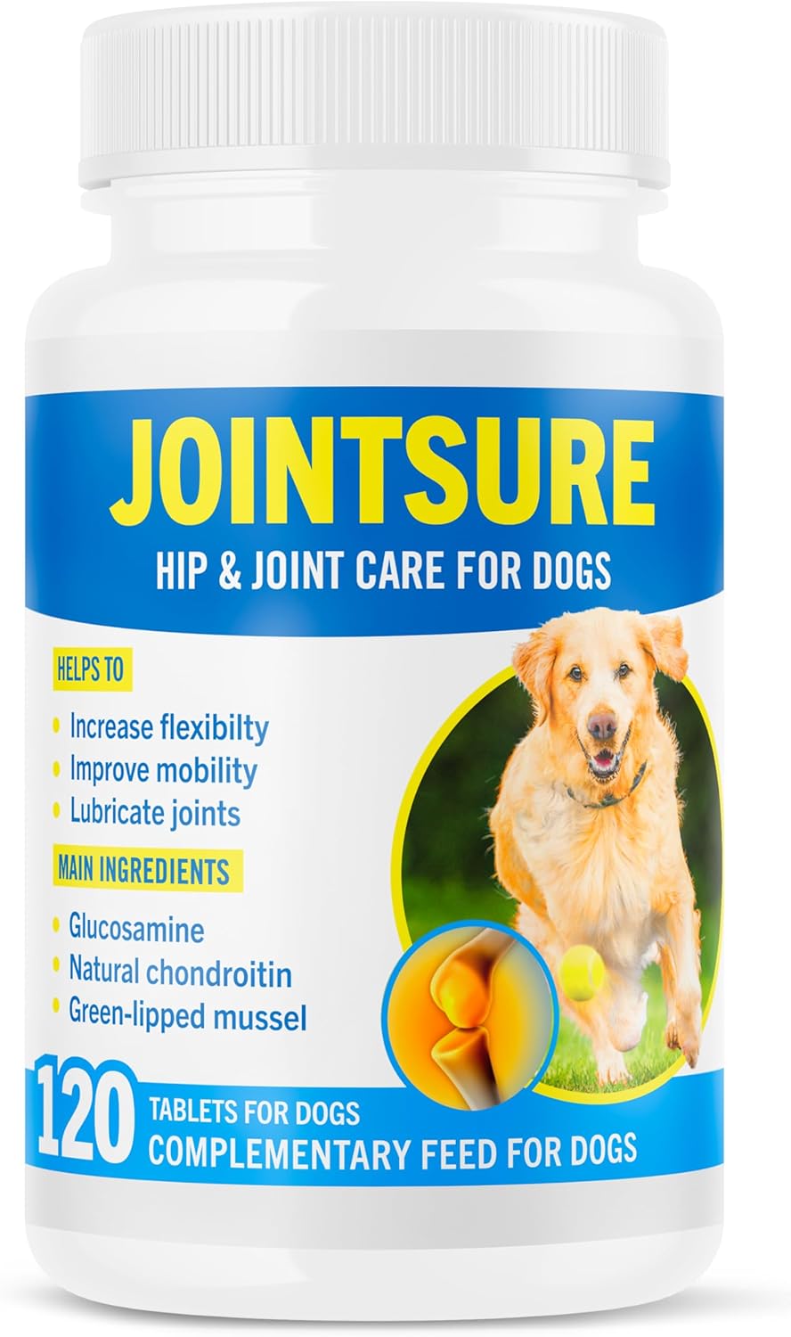 JOINTSURE Joint Supplements for Dogs – 120 Tabs, Joint Structure & Mobility for Dogs| Advanced Formula