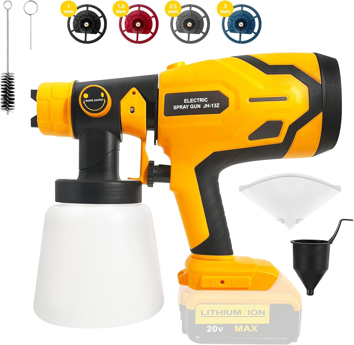 Paint Sprayer for Dewalt 20V MAX Battery,HVLP Spray Paint Gun with Motor and Copper Nozzle,600W Cordless Paint Sprayer for Home Interior and Exterior, House Painting(Tool Only)…