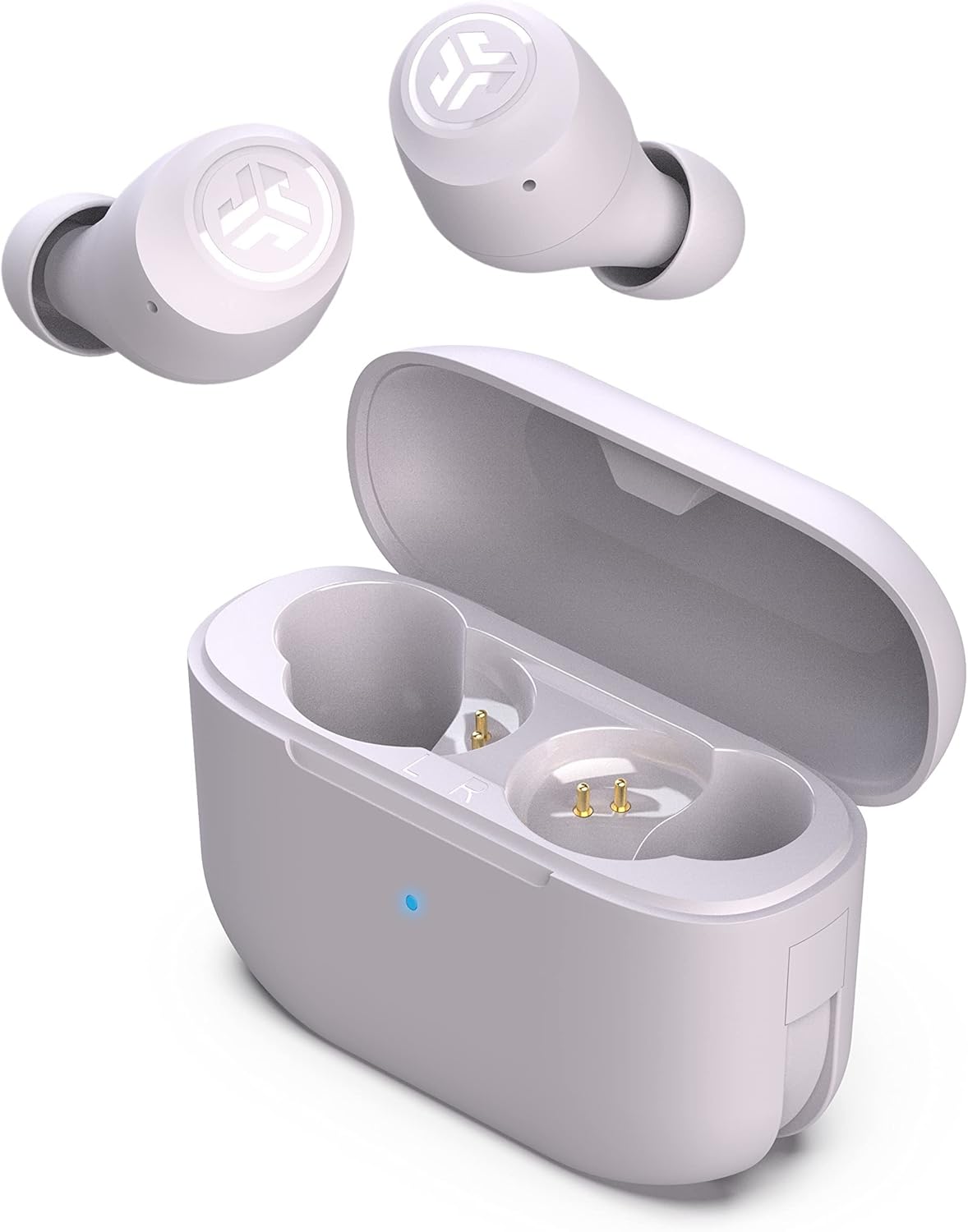 JLab Go Air Pop True Wireless Earbuds, in Ear Headphones, Bluetooth Earphones, Ear Buds with 32H Playtime, Bluetooth Earbuds with Microphone, USB Charging Case, Dual Connect, EQ3 Sound, Lilac