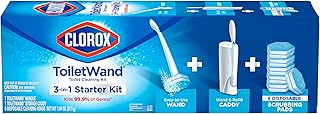 Clorox ToiletWand Toilet Cleaning Kit, ToiletWand, Caddy and 6 Refills, Pack of 6 (Pack May Vary)