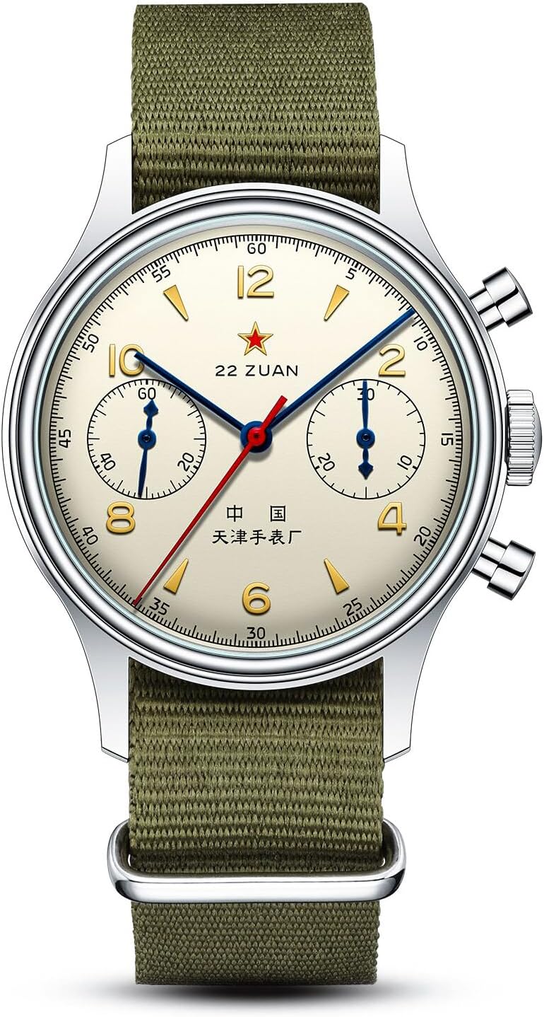 SEA-GULL 1963 International Edition,ST1901 Movement,Men's Mechanical Wrist Watches,Aviation Chronograph Pilot Watch,37.4mm,Manual Winding