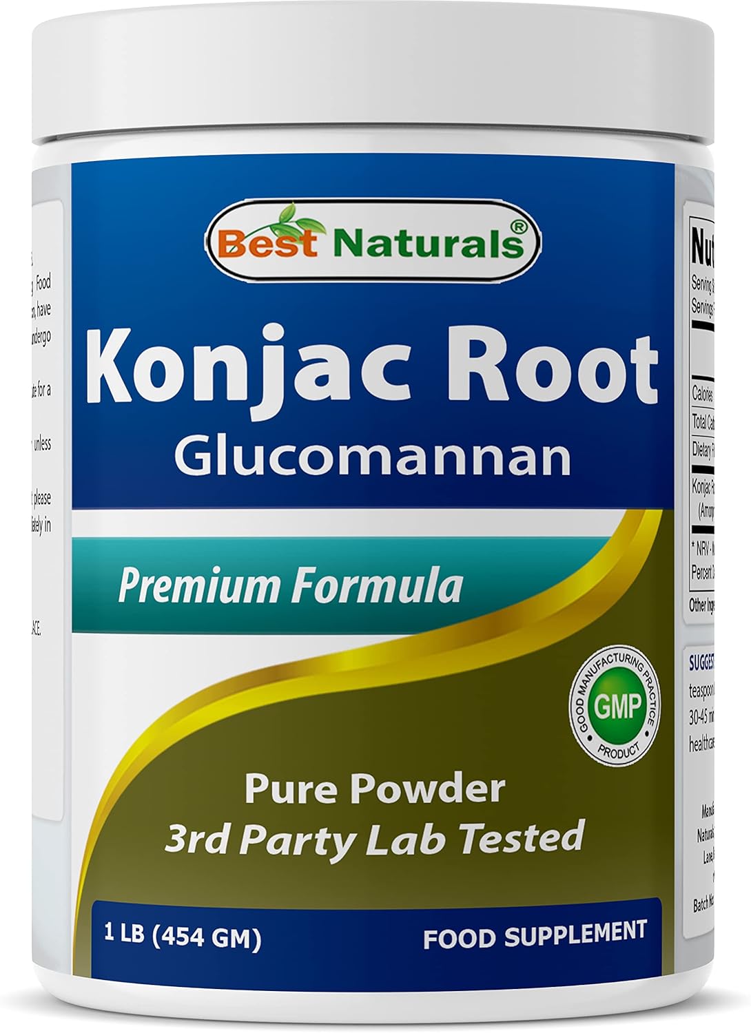 Best Naturals Glucomannan Weight Loss Pure Powder from Konjac Root, 1 Pound - 100% Natural Weight Loss Diet Powder That Really Work Fast - Best Appetite Suppressant - Boosts Metabolism