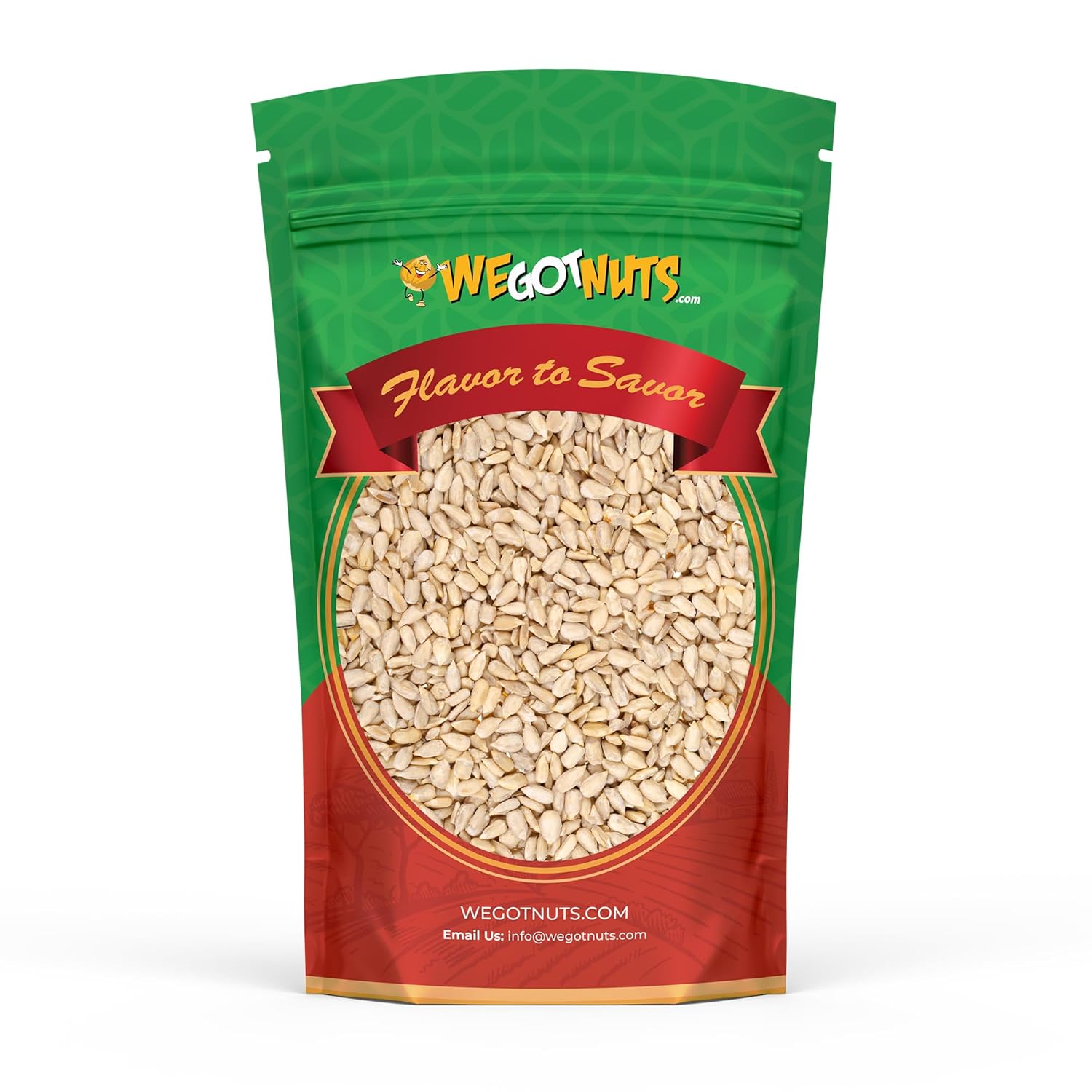 Raw Sunflower Seed Kernels by We Got Nuts - Premium Quality Kosher Shelled Sunflower Seeds - Natural & Healthy Fitness & Diet-Friendly Snack- Raw, Shelled & Unsalted- Air-Tight Resalable Bag- 5 lbs