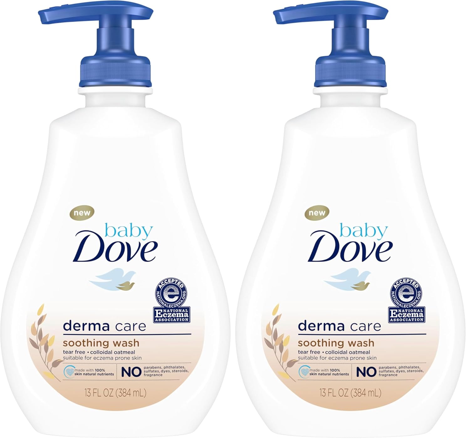 Baby Dove Derma Care Soothing Wash Skin Care with Colloidal Oatmeal Suitable for eczema prone skin 13 oz,(Pack of 2)