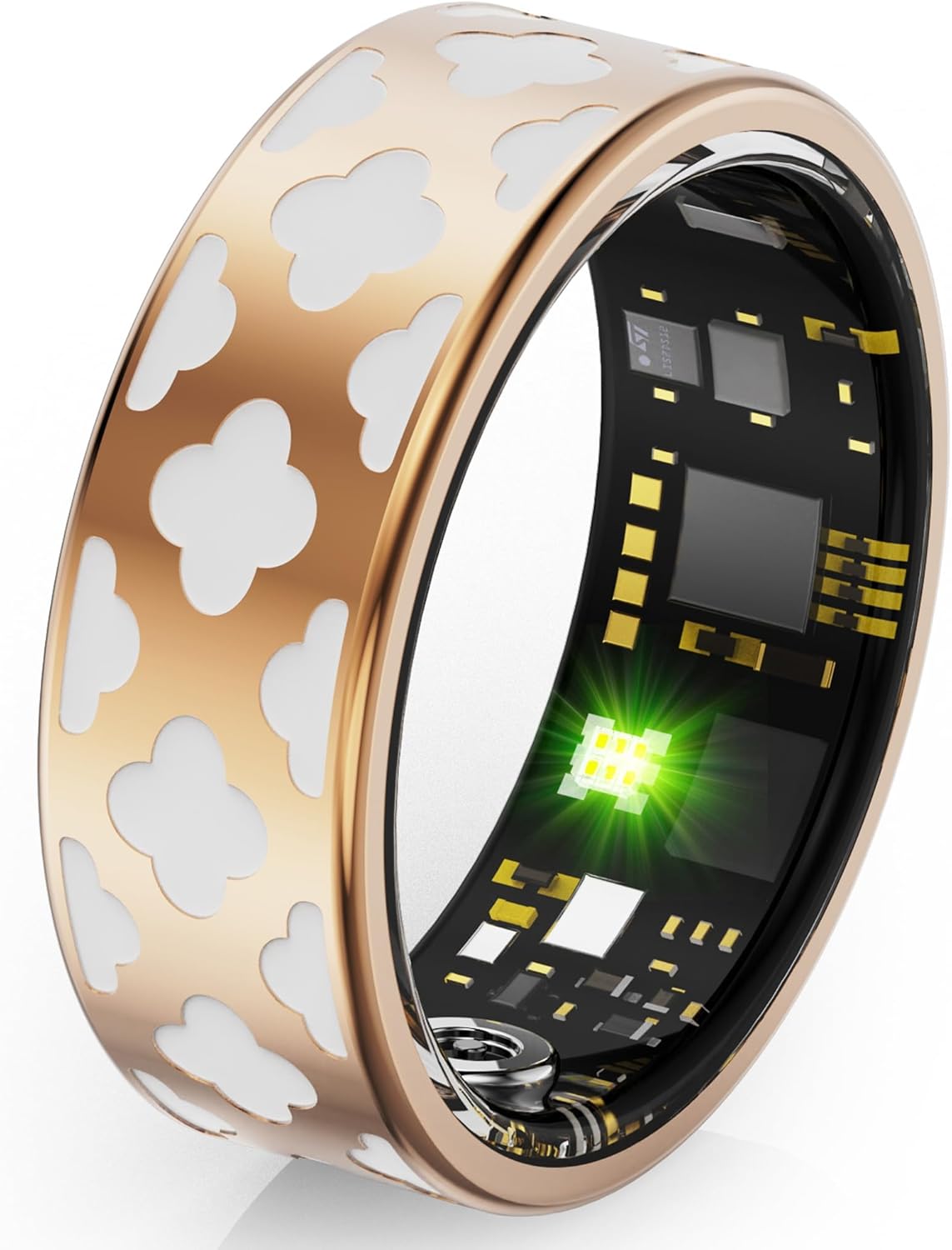 findtime Smart Ring Heart Rate Monitor Sleep Tracker Blood Pressure Ring Blood Oxygen Fitness Tracker Pedometer Step Counter Calories Fitness Ring Waterproof Health Smart Rings for Women Ladies