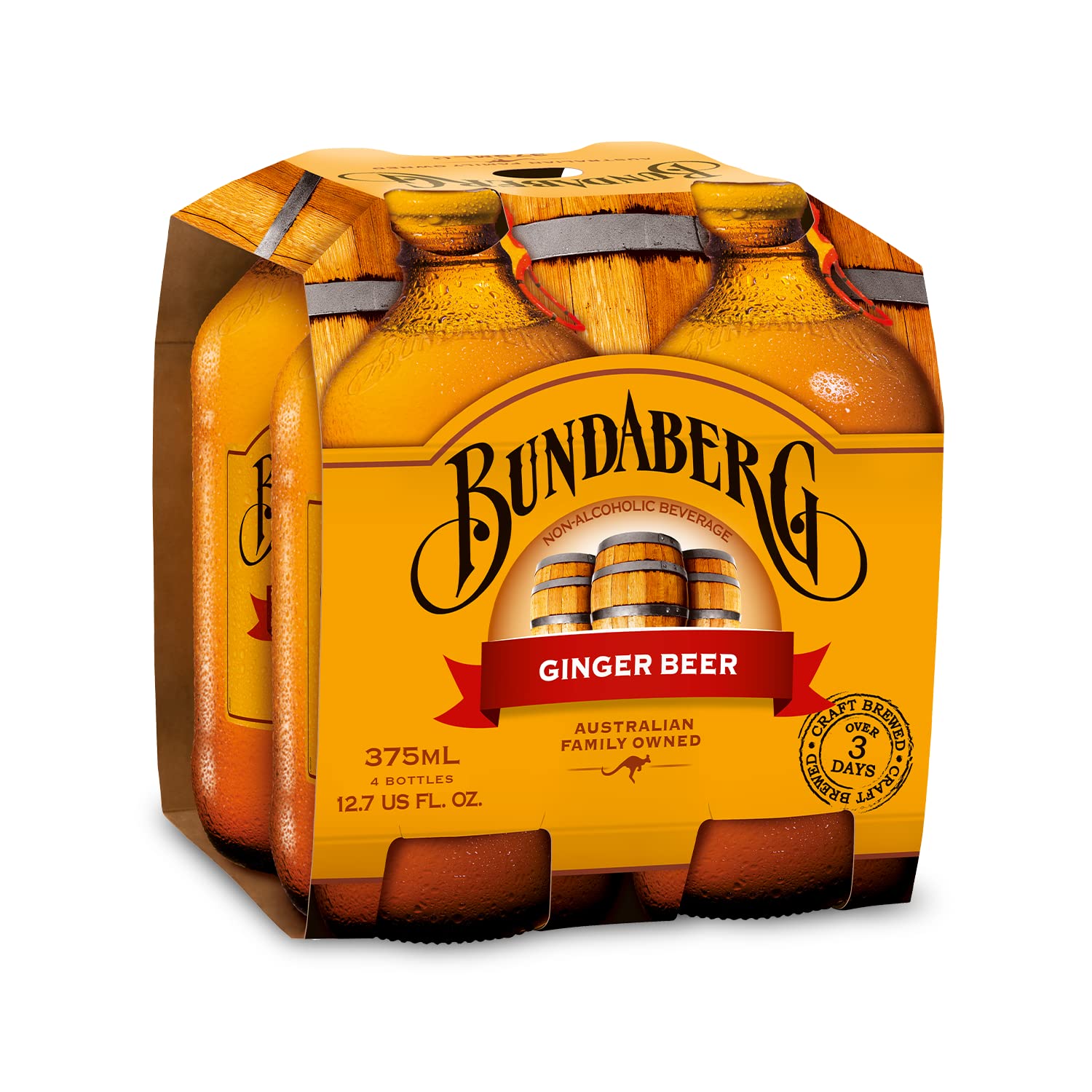 Bundaberg Ginger Beer, 12.7 Fl Oz (pack of 4)