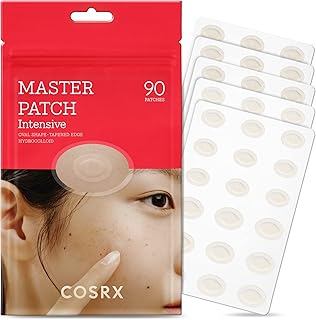 COSRX Master Patch Intensive | Oval-Shaped Hydrocolloid Pimple Patch with Tea Tree Oil & Salicylic Acid | Quick & Easy Blemish, Zit, Spot Treatment (90 Patches (Medium, Large), 90, Count)