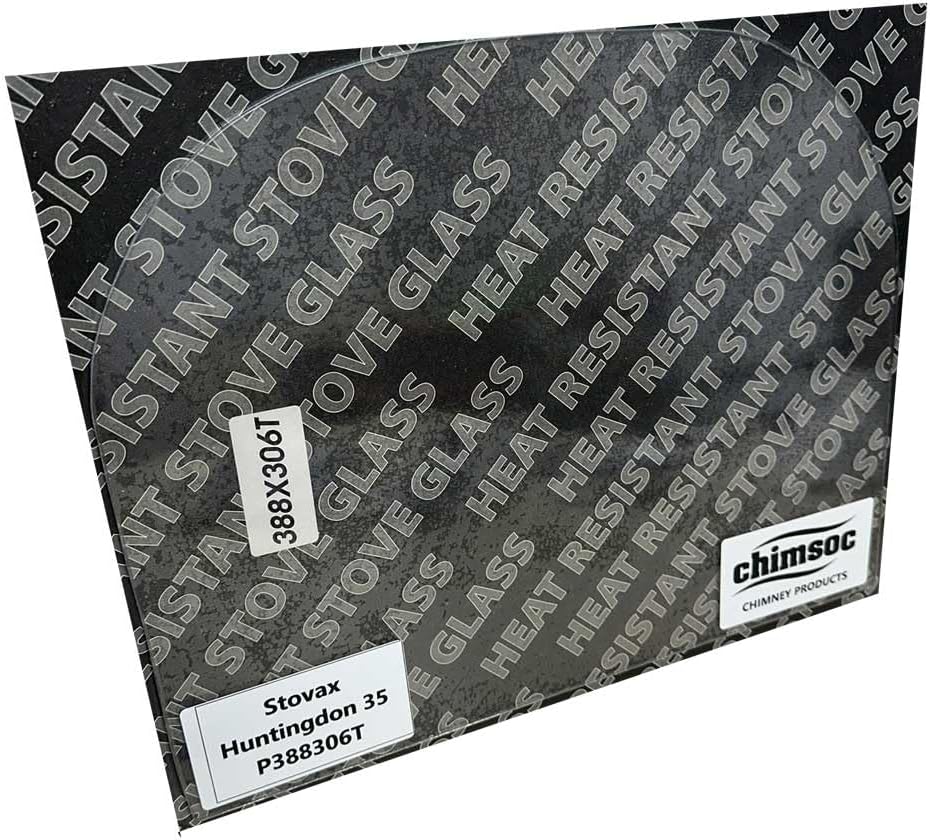 Chimsoc Replacement Stove Glass - Stovax Huntingdon 35 (388mm x 306mm Arched Top)