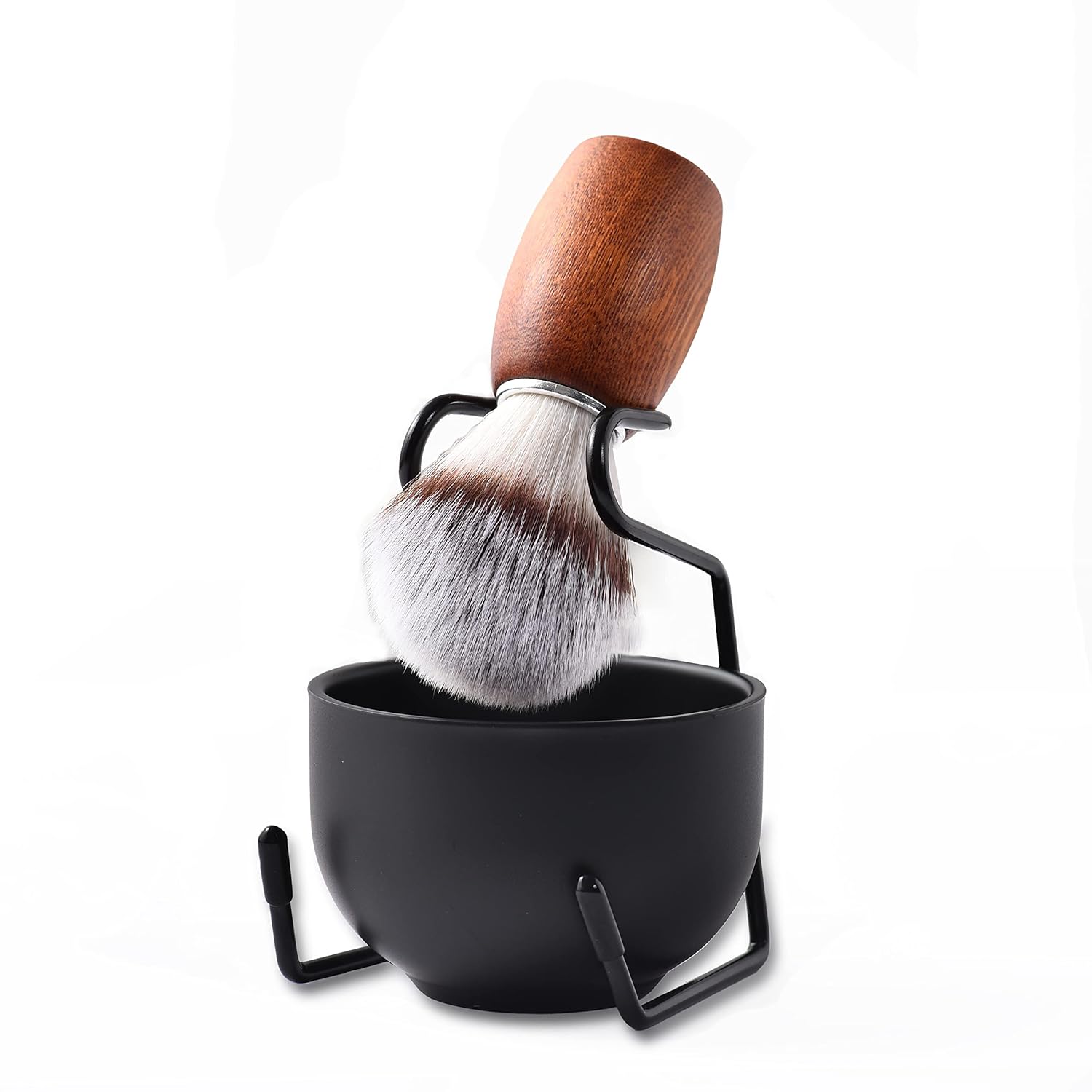 Shaving Brush Set for Men, 3pcs Shaving Set Includes Shaving Brush Shaving Bowl and Brush Stand