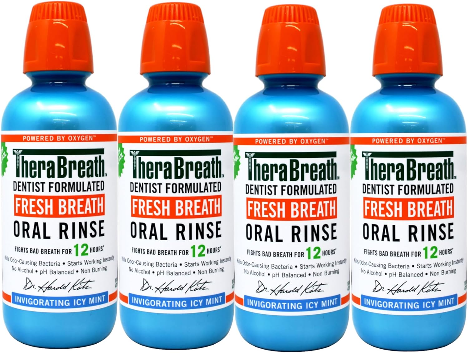 Fresh Breath Oral Rinse - Invigorating ICY Mint, 16oz (4-Pack)