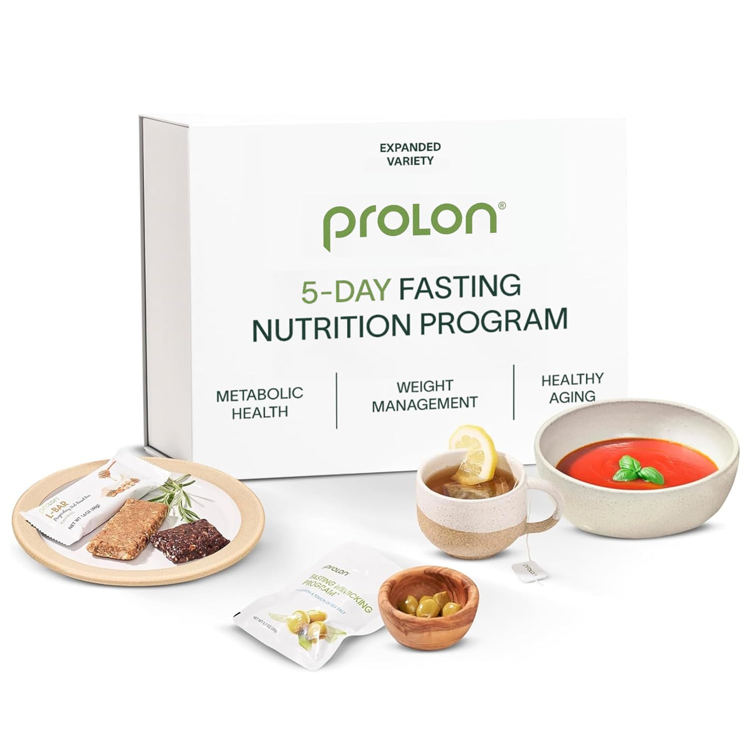 Prolon 5-Day Fasting Kit, Expanded Variety, Plant-Based Meals & Snacks