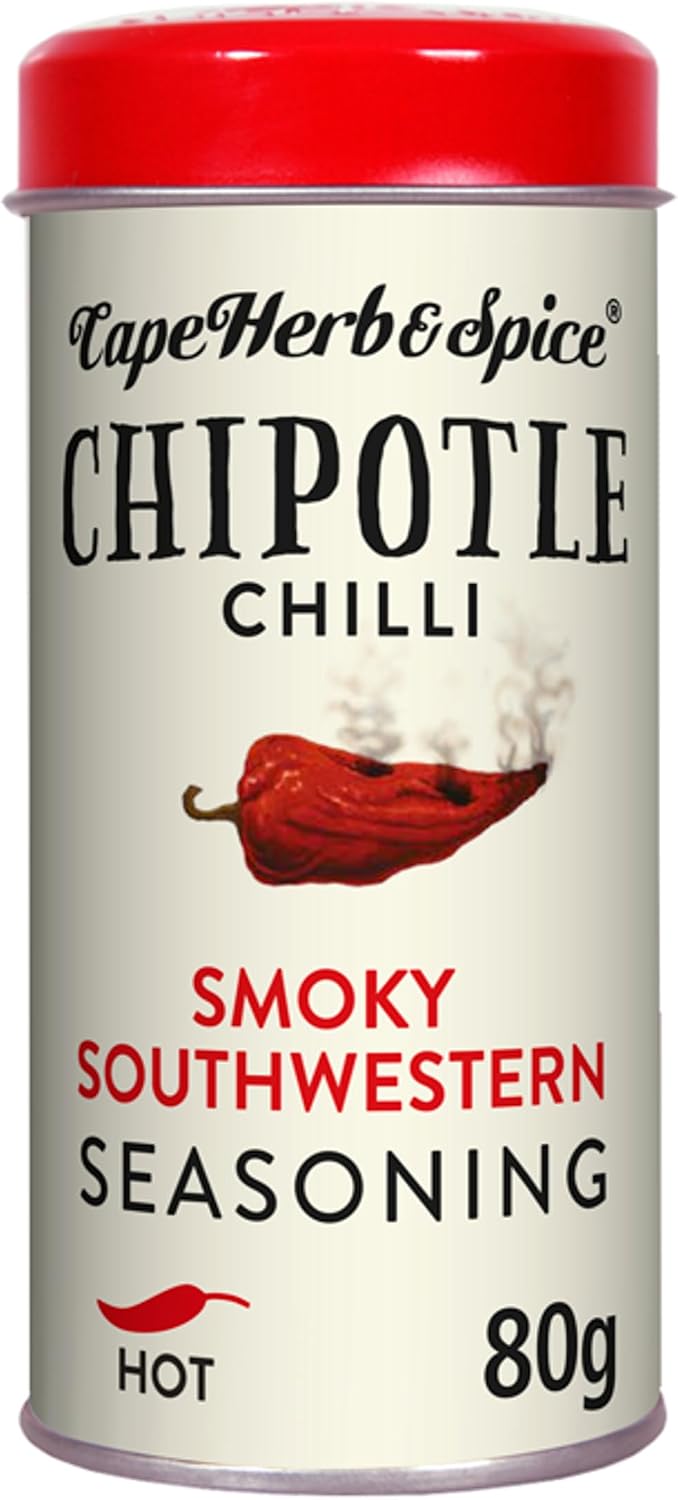 Cape Herb & Spice Chipotle Chilli Southwestern Seasoning, 80 g Tin (1-Pack)