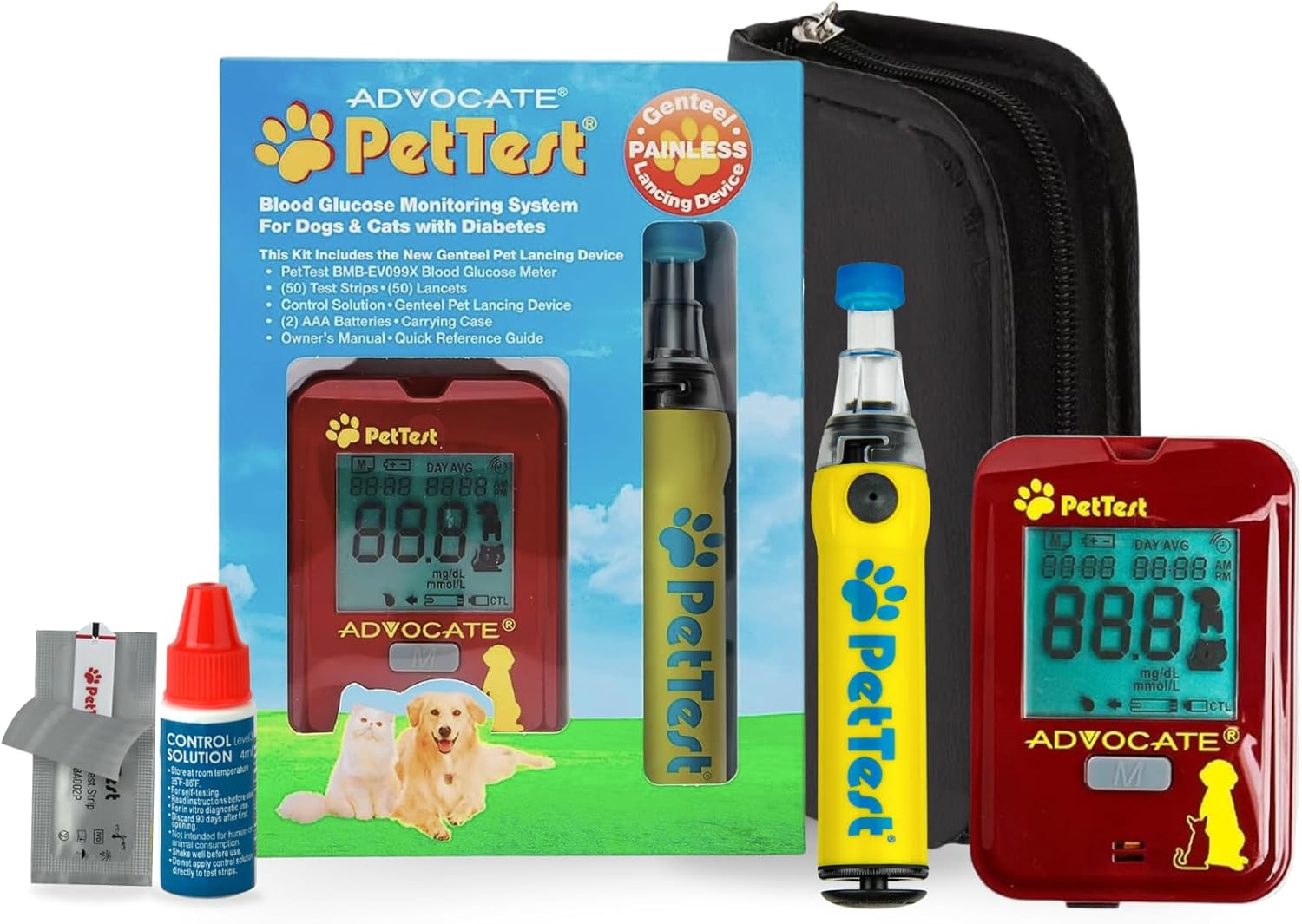 PetTest Painless Glucose Monitoring System for Dogs and Cats