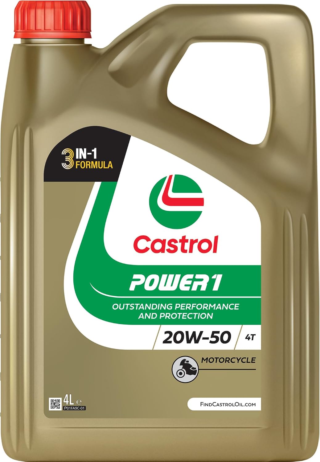 Castrol POWER1 4T 20W-50 Motorcycle Oil, 4L