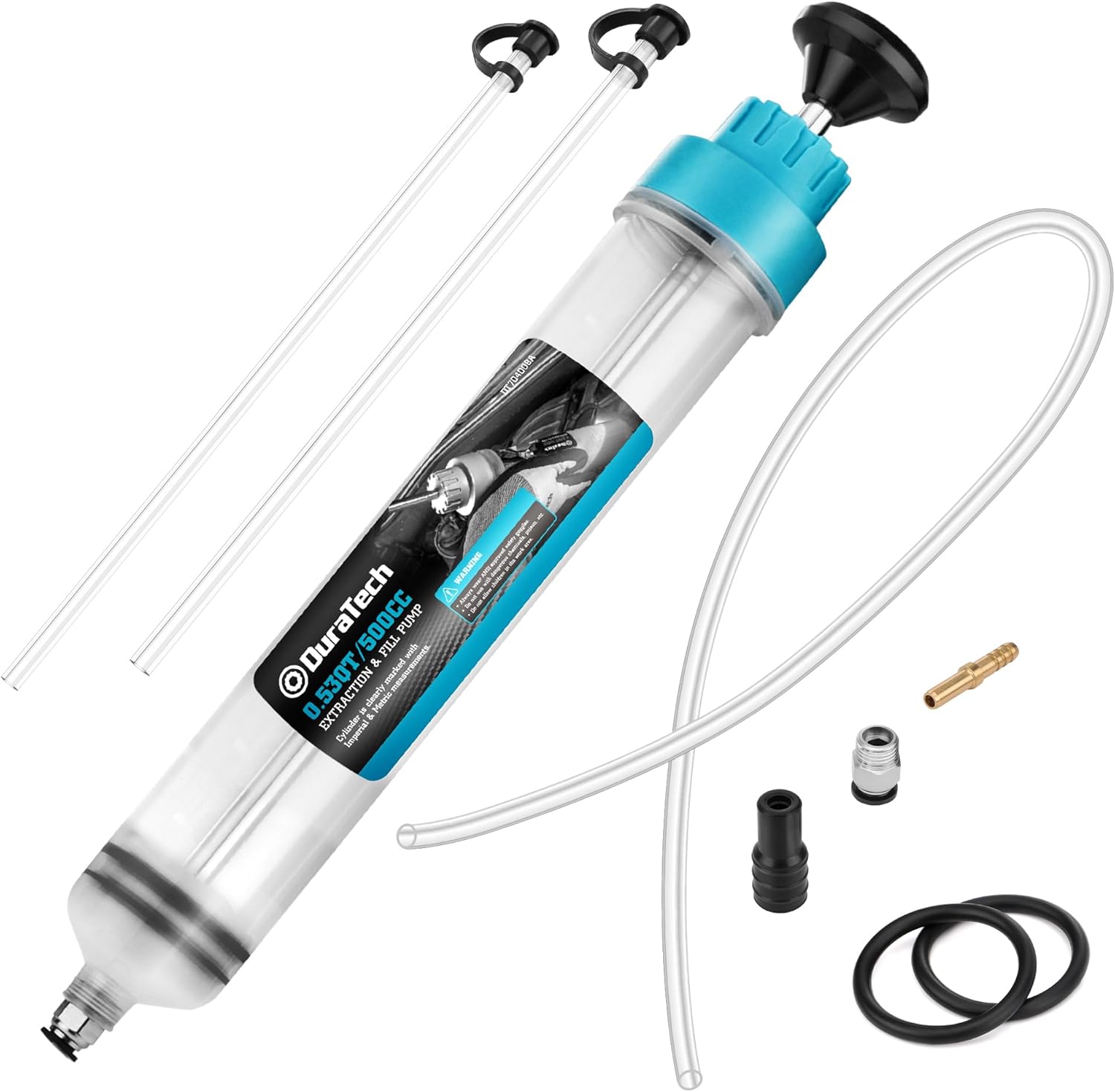 DURATECH 500cc Engine Oil Extractor Fluid Suction Pump| Keeps Engine Bay Clean with Oil Syringe | Oil Syringe and Fluid Extractor Change Engine Oil Efficiently | Suction Pump for Variety Applications