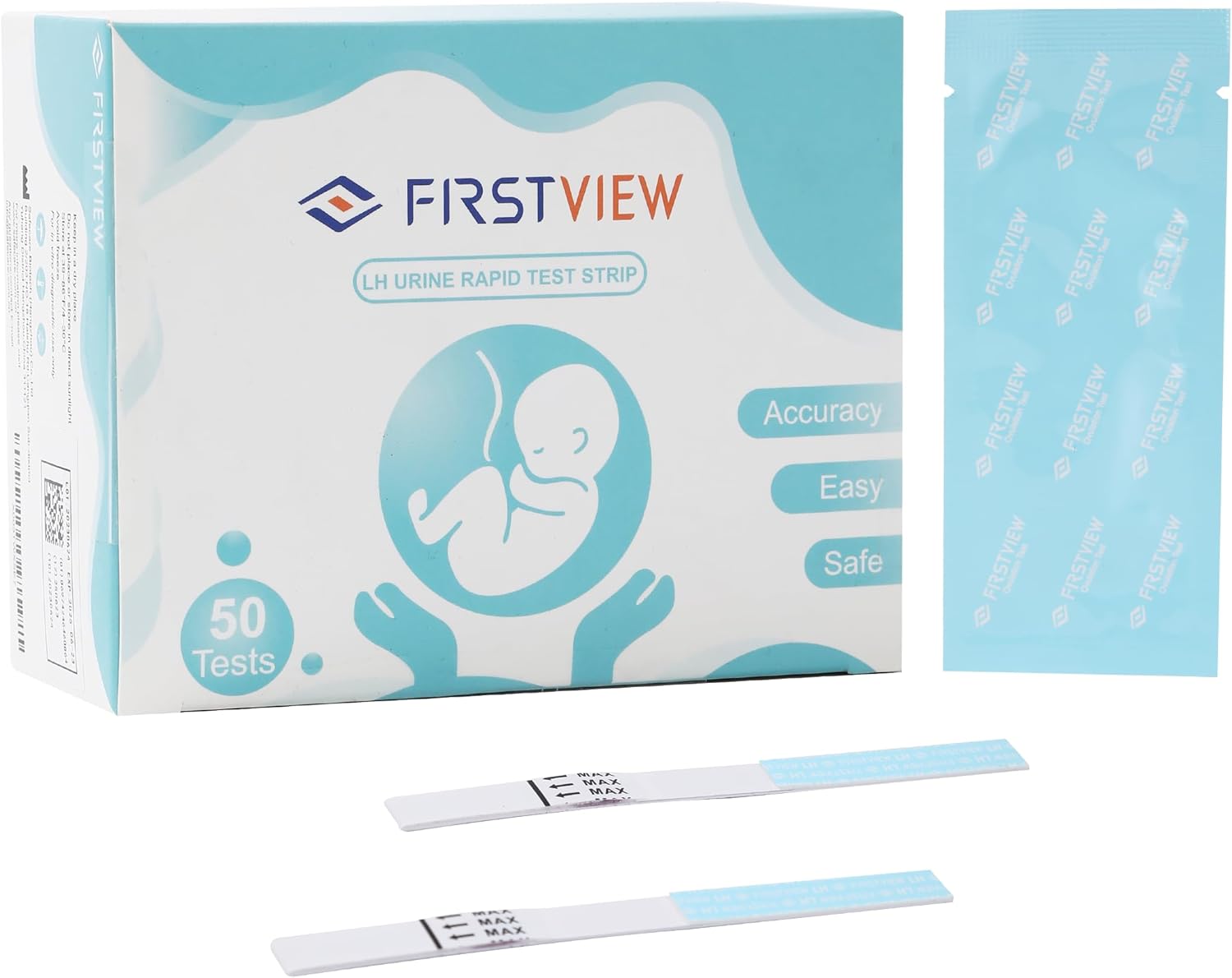 50 Pack of Ovulation Tests Home Fertility Predictor Kit for Women Clear & Accurate Rapid Result Tracker Helps Get Timing Right While Planning for Baby