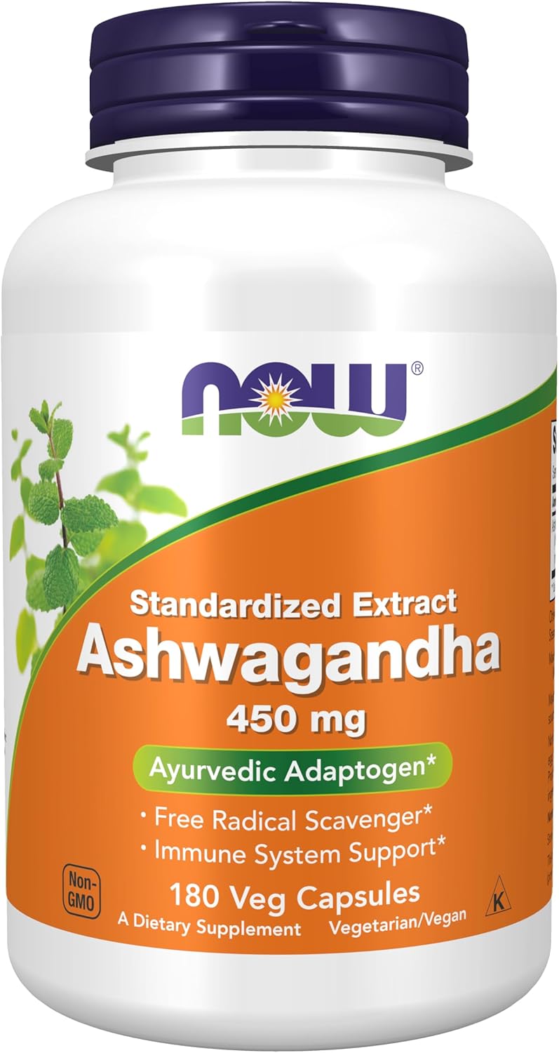 Now Foods Ashwagandha Extract 450 mg 180 Capsule