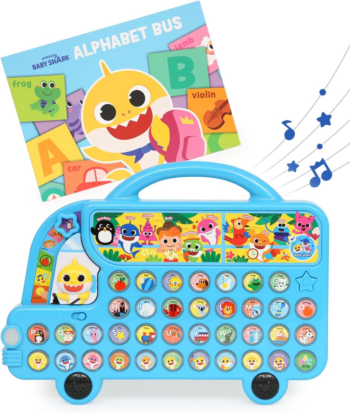Pinkfong Baby Shark ABC Alphabet Bus (2nd Edition) Sound Pad | Premium Interactive Electronic Toy, Music Pad | Learning & Education Toys, Gifts for Kids and Toddlers