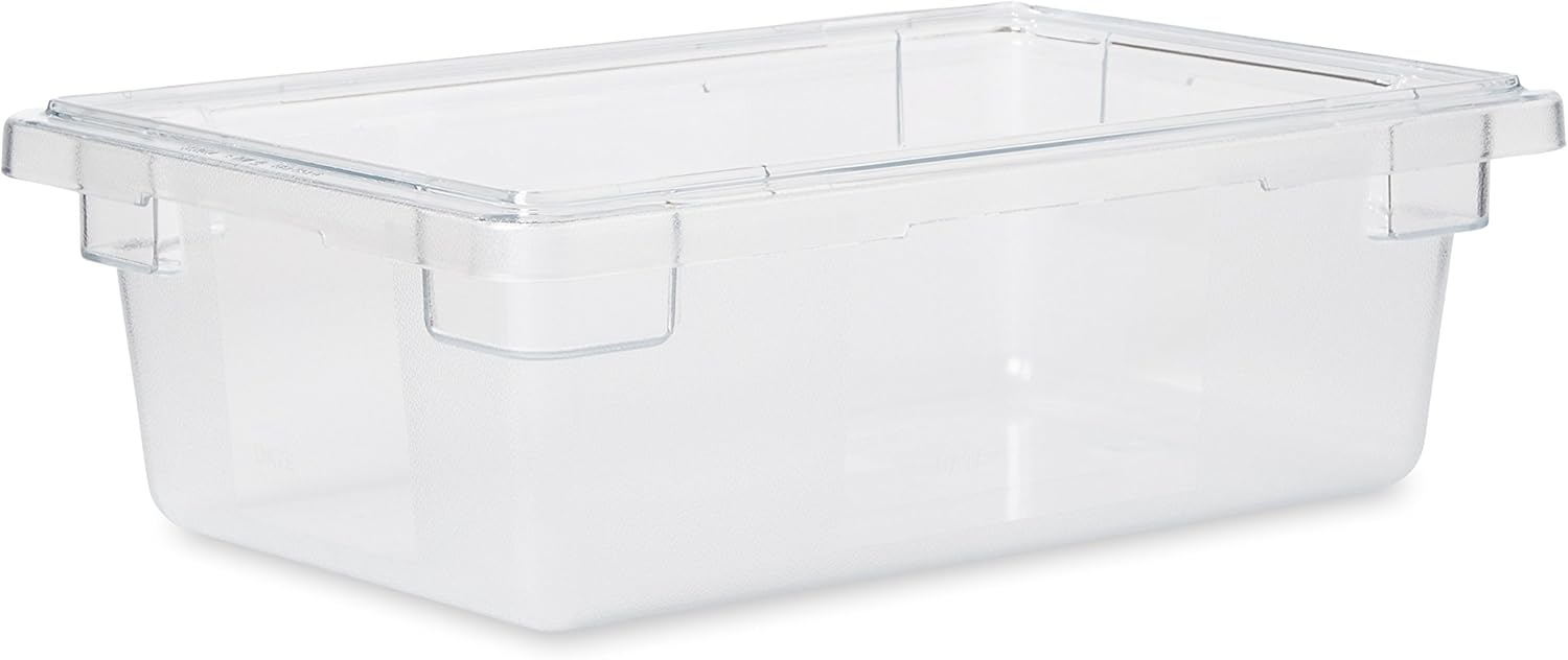 Rubbermaid Commercial Products Polycarbonate Food Storage Box/Tote, 3.5 Gallon, Clear, for Restaurant/Kitchen/Cafeteria