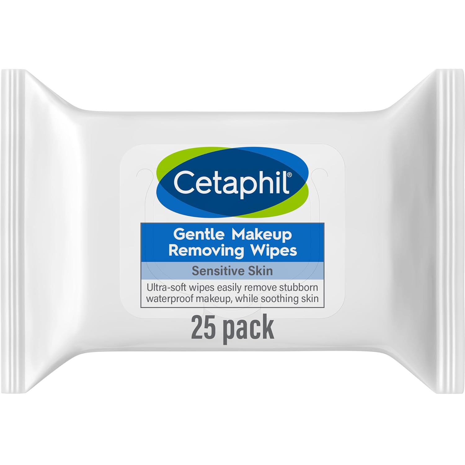 Cetaphil Gentle Makeup Removing Face Wipes, Daily Cleansing Facial Towelettes Gently Remove Makeup, Fragrance and Alcohol Free, 25 Count