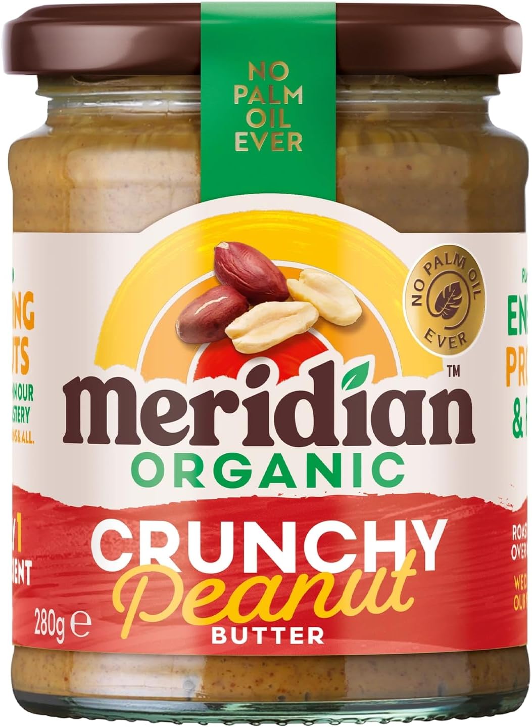 Meridian Organic Peanut Butter - Crunchy 100% Nuts, 0.28000000000000003 grams.