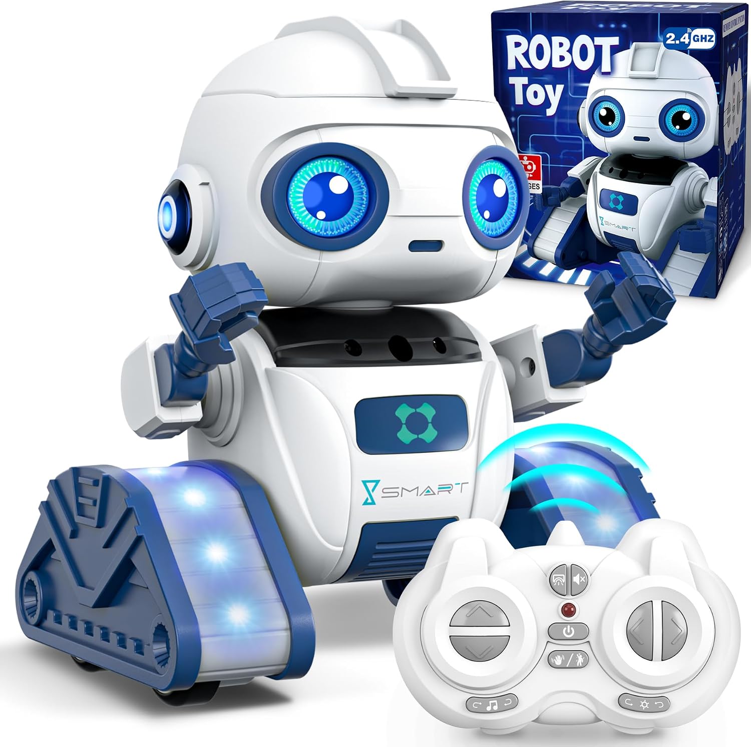 Ophy Robot Toy for Kids – Interactive Remote Control Robot Toy with Gesture Sensor, Projection, Music and Lights – Toys for Boys Girls Age 4 5 6 7 8 9 10 – Birthday Gift for 5 Year Old Boy Girl
