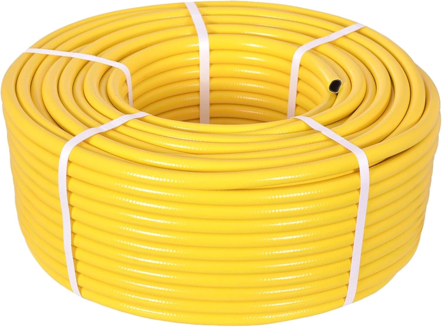 TW Wholesale 30 Metre Yellow Garden Hose Pipe - 30M Reinforced Heavy Duty Anti-Kink Watering Solution Ideal for Watering, Gardening, and Cleaning Tasks