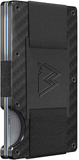 Mountain Voyage Minimalist Wallet for Men & Women with Money Clip or Cash Strap - RFID Blocking Metal Wallet for Men - Scratch Resistant Slim Card Holder Wallet - Front Pocket Wallet for Men & Women