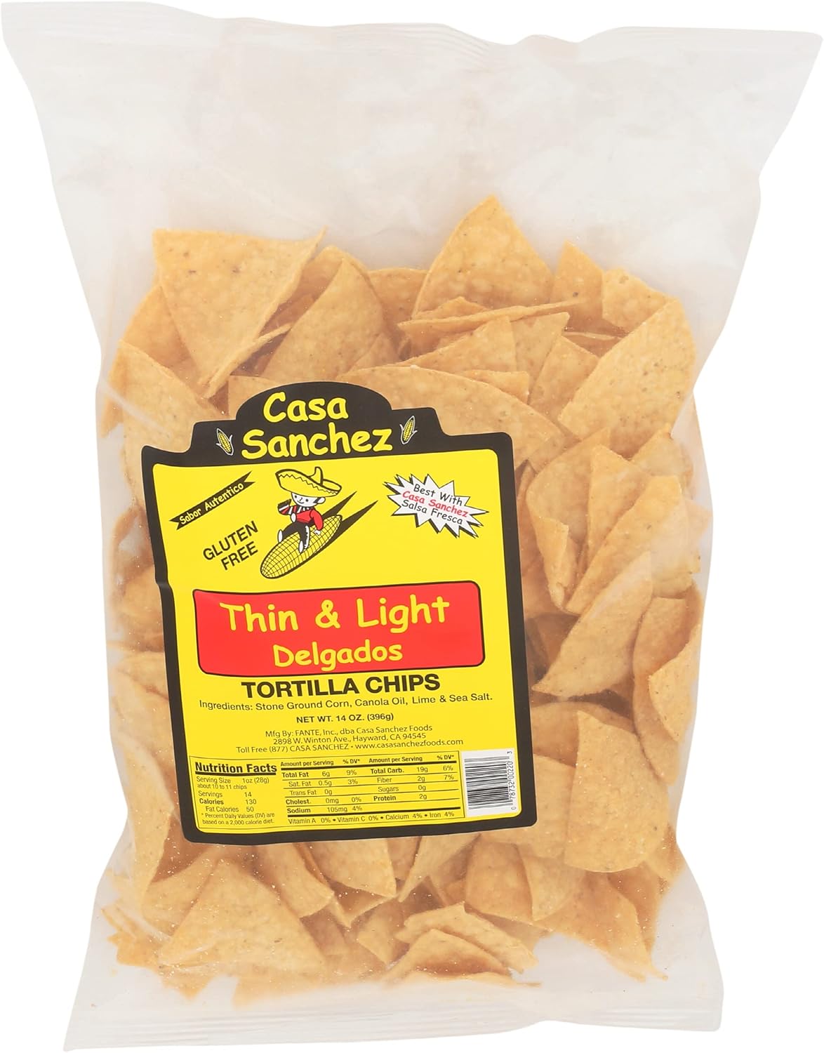 CASA SANCHEZ Thin Tortilla Chips, 14 OZ