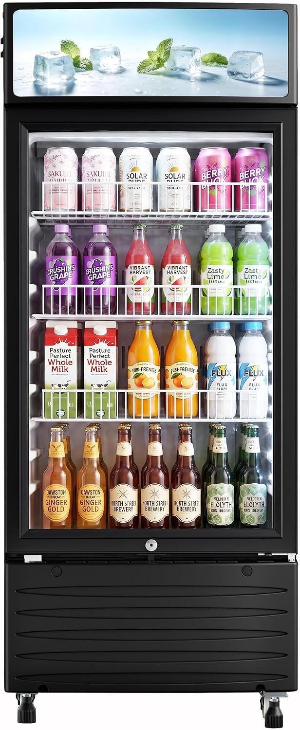 6.1 Cu.Ft Commercial Display Refrigerator with LED Lightbox