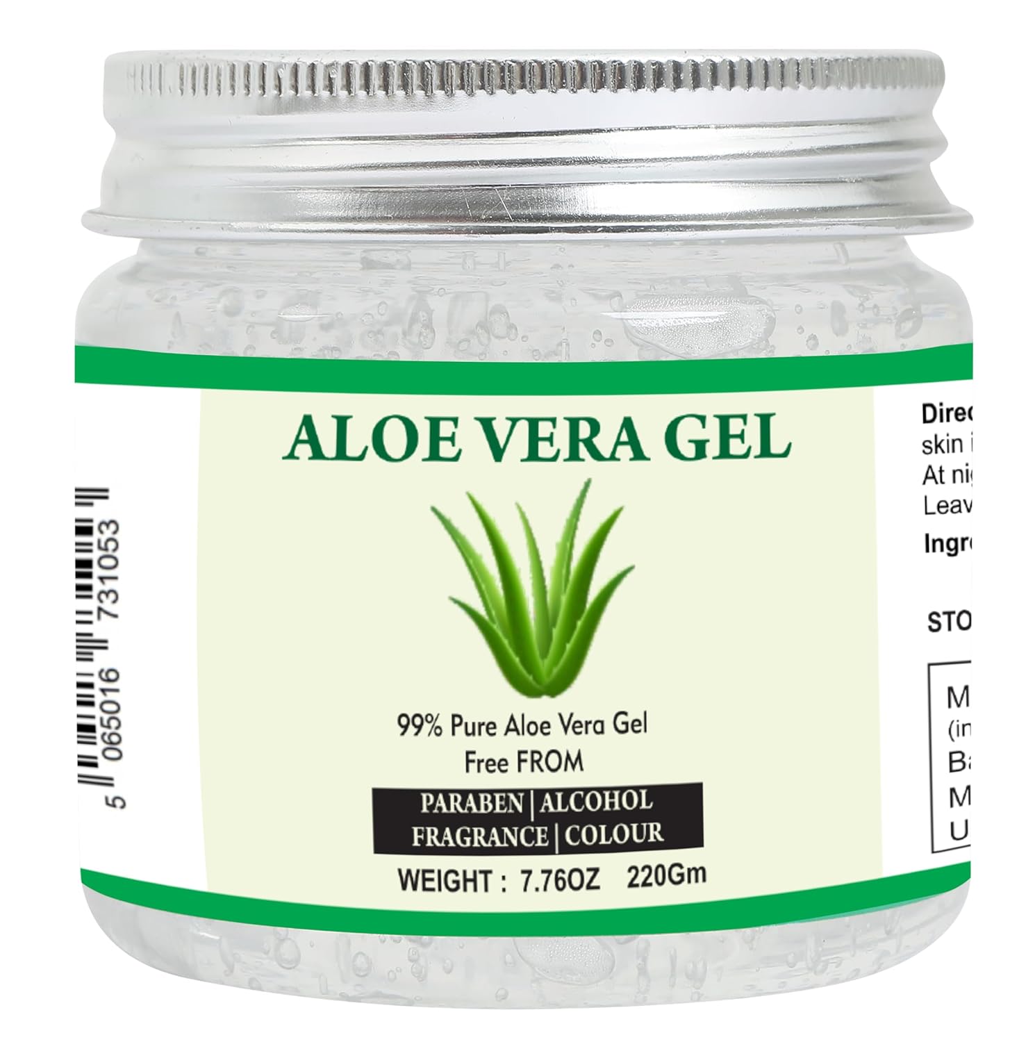 Aloe Vera Gel | 100% Pure Natural Aloe Gel | For Moisturizing Face Skin & Hair Care,Durable Moisturizing Hydrating Soothing | Non-Sticky (7.76 oz)