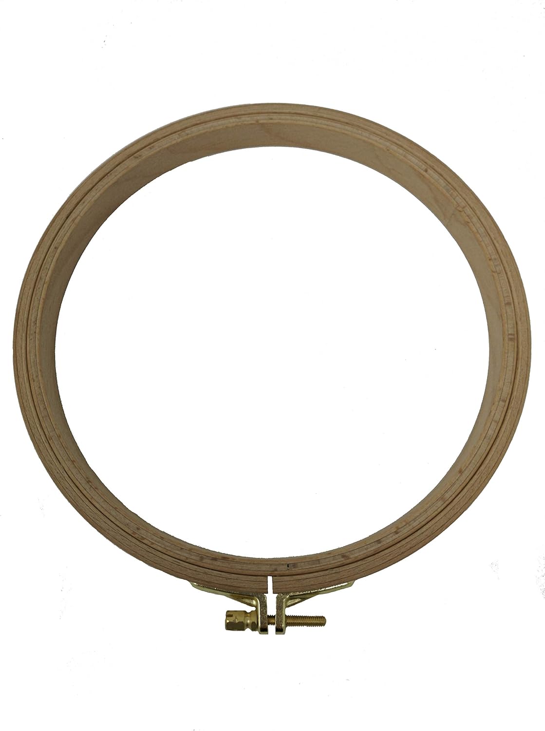 Nurge Premium Beech Wood Gold Clasp Embroidery Hoop 8mm (220mm = 8.66" ~ Approx 8")