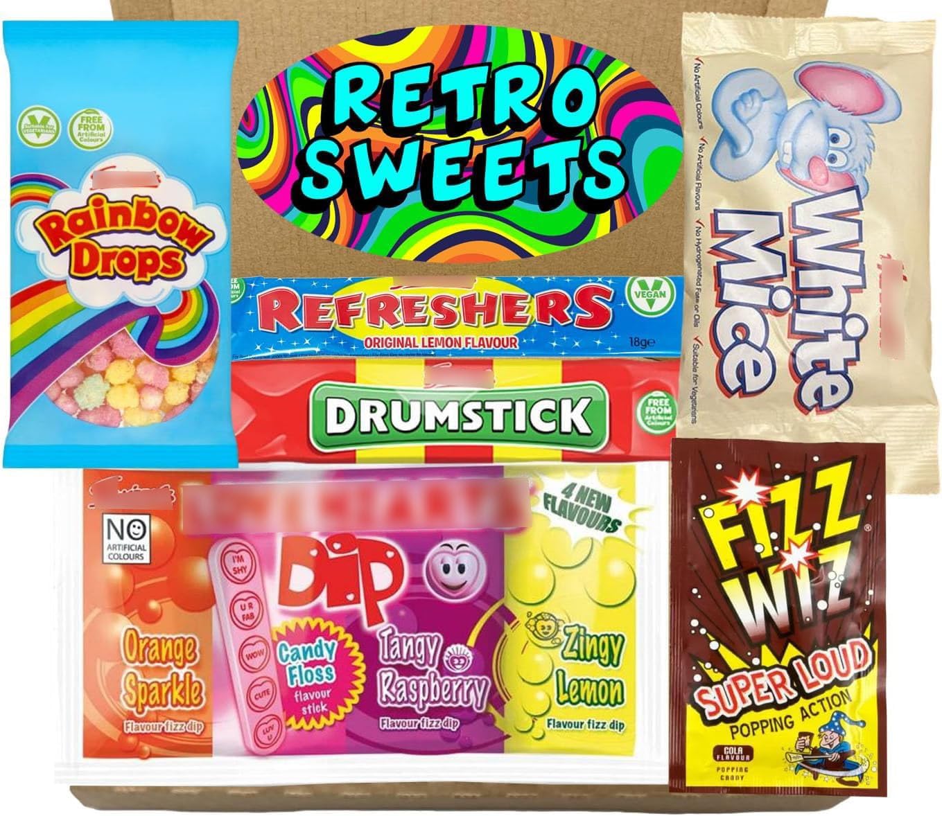 Sweets. Retro Sweets Gift Box. Birthday Present for men, women and children alike. Gift for any occasion, Christmas, Mother's Day, Father's Day, Get Well Soon.
