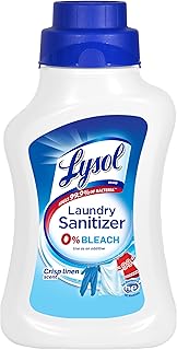 Lysol Disinfectant Laundry Sanitizer & Scent Booster, Laundry Detergent Additive, Color Safe Bleach Alternative, Laundry Odor Eliminator, Kills Bacteria & Viruses, Crisp Linen Scent, 41 Fl Oz Liquid