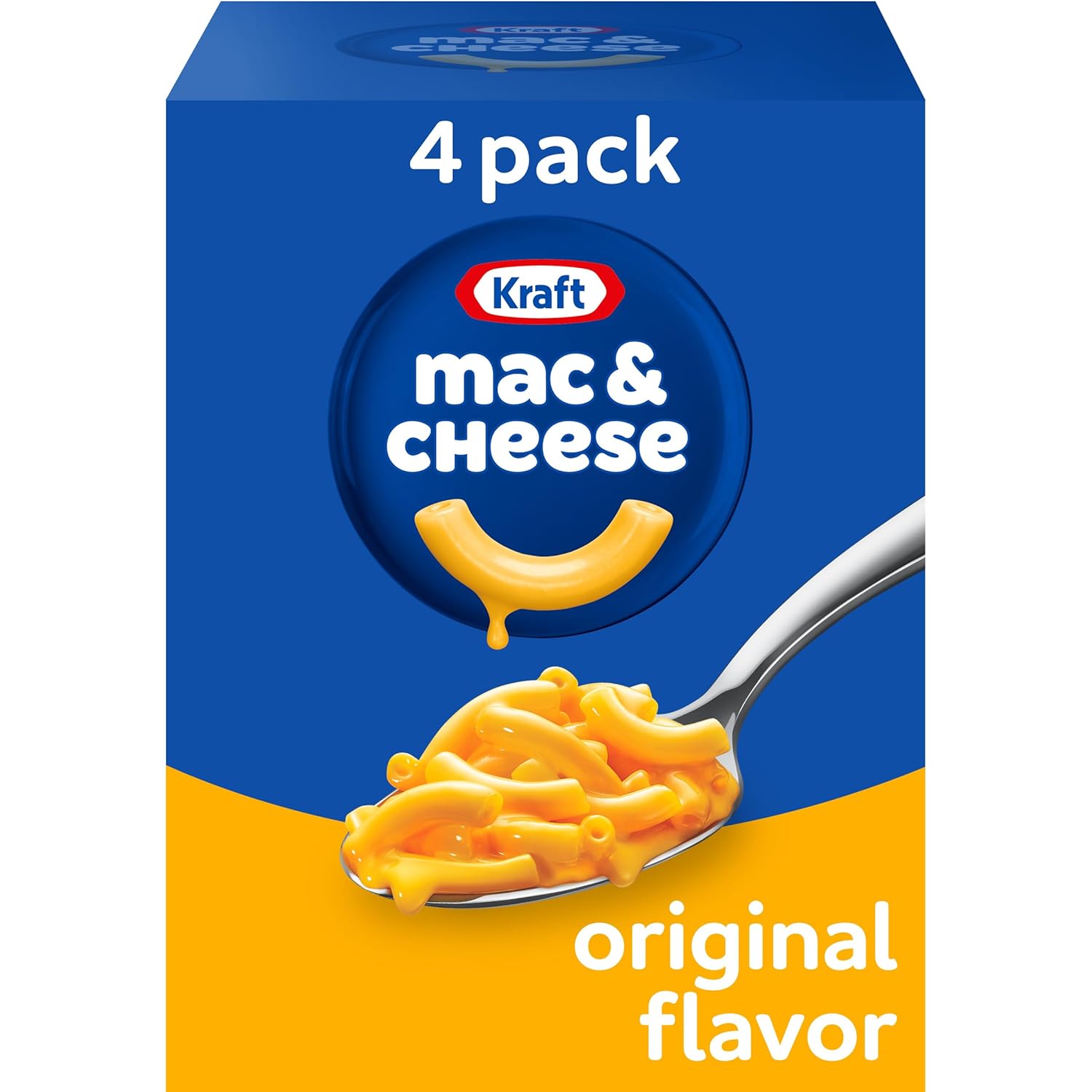 Kraft Original Mac & Cheese Macaroni and Cheese Dinner, 4 ct Pack, 7.25 oz Boxes