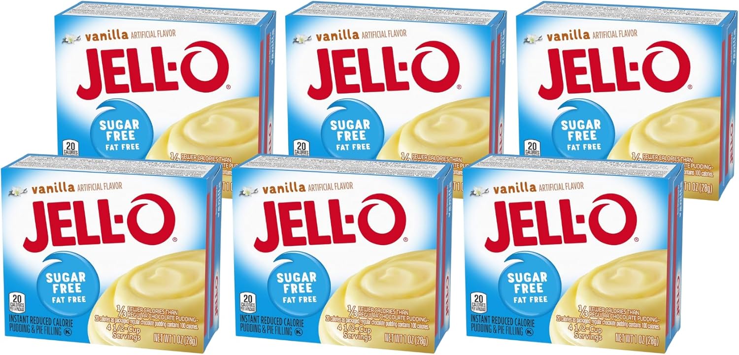 Jell-O Sugar Freefat Free Instant Pudding and Pie Filling, Vanilla, 1Ounce Box 1 Units
