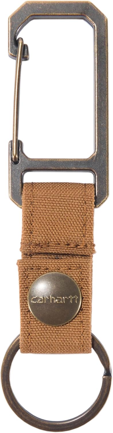Carhartt Unisex Adult Durable Metal Key Keeper, Belt Loop Key Ring Holder with Self-Locking Metal Gate Clip for Car/Home Keys