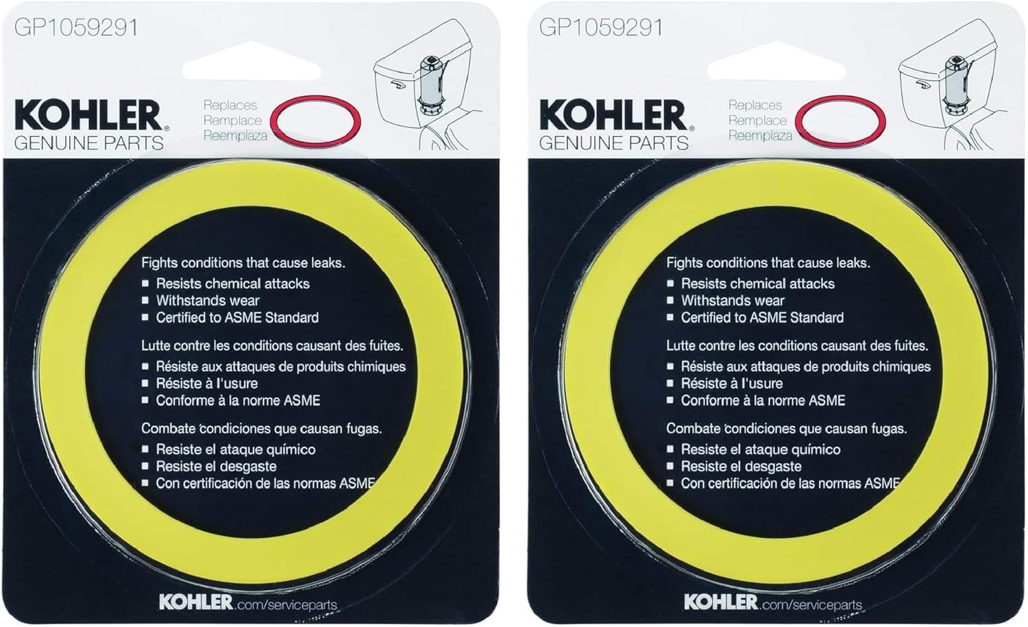 Kohler Genuine Part Gp1059291 Canister Seal - Pack 2