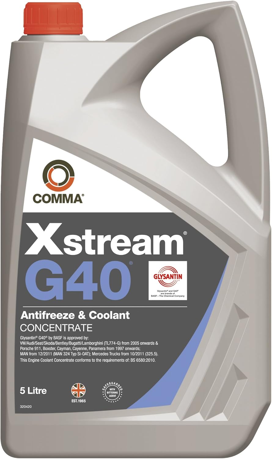 Comma XSG405L Xstream G40 Antifreeze and Coolant Concentrate, 5 Liter, Violet